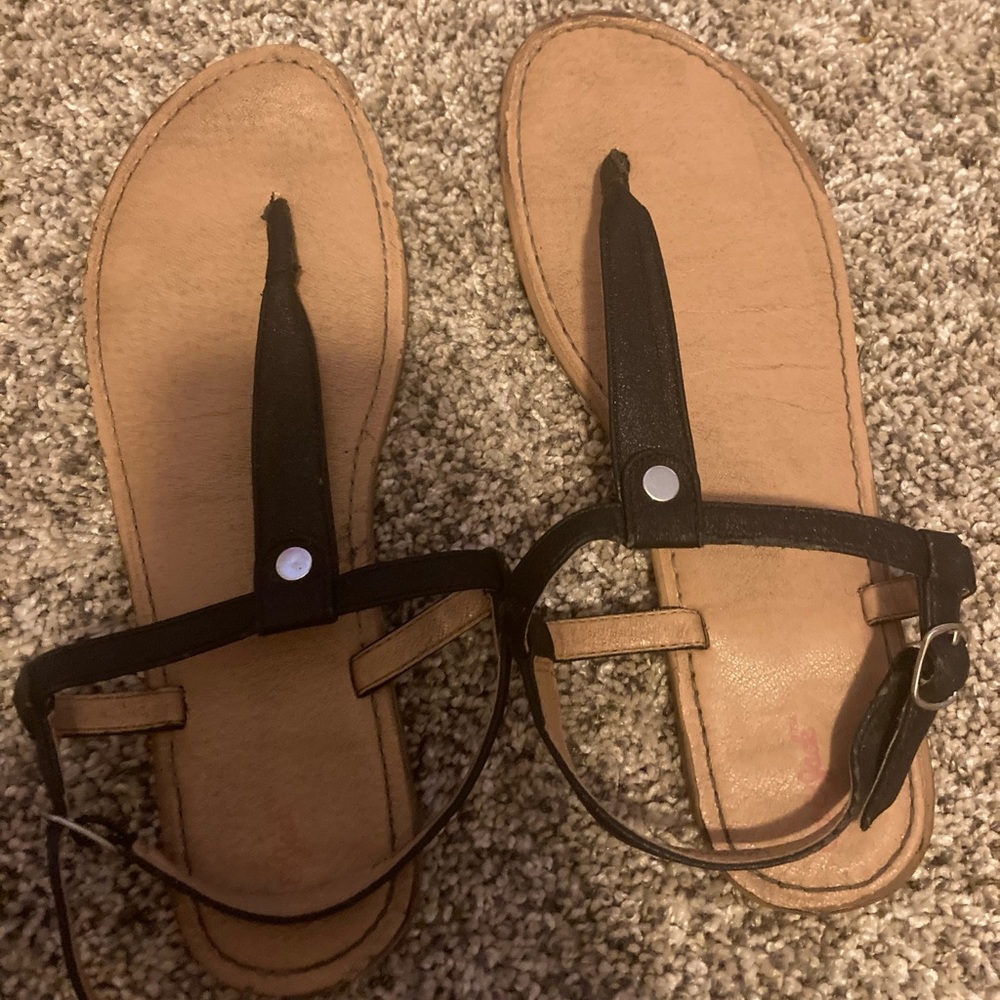 black sandals